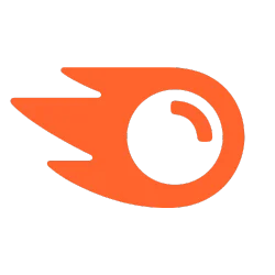 SEMrush logo depicting the prominent SEO and digital marketing analytics platform